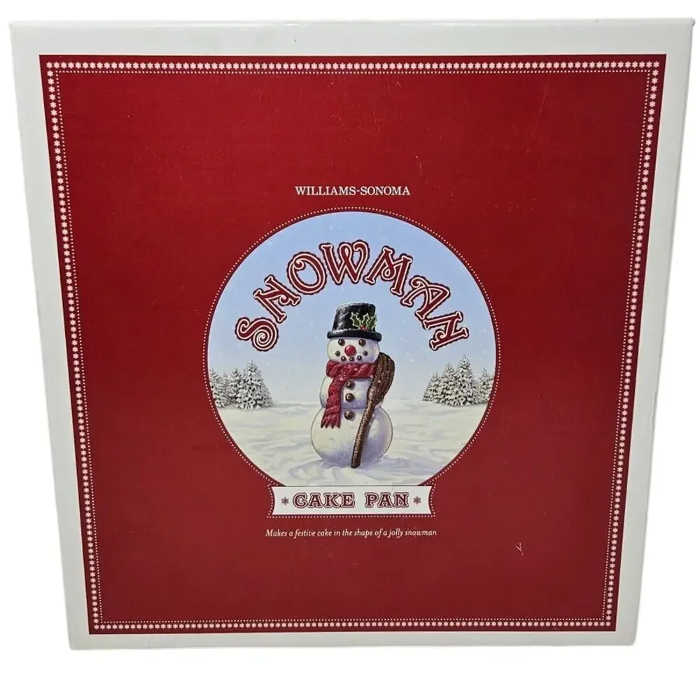 NEW Williams Sonoma Snowman Cake Pan Mold Christmas Holiady 3D Nordic Ware